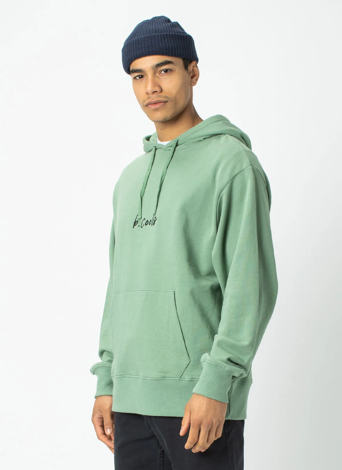 Barney Cools Hood Embro Sweatshirt Herb