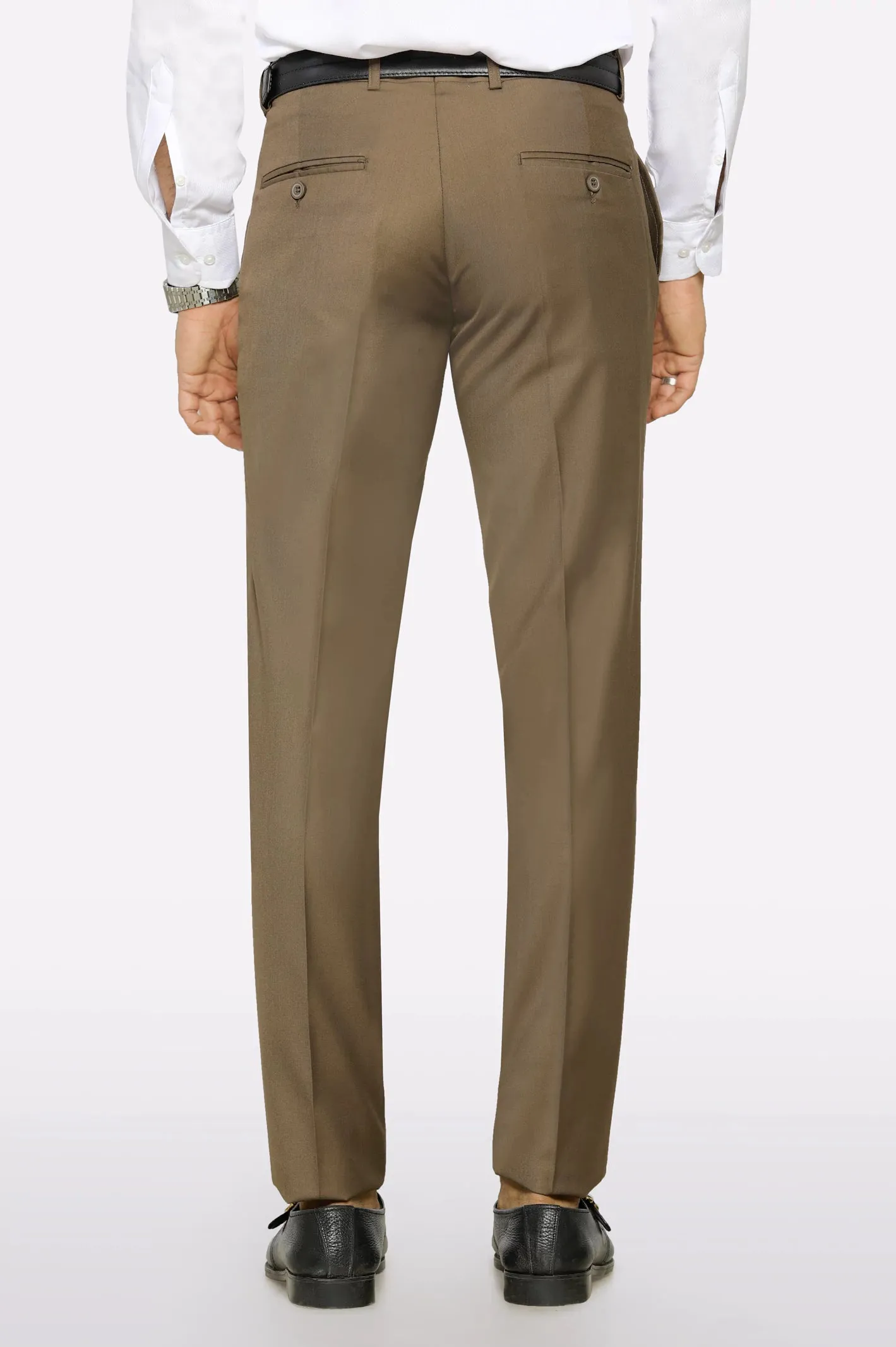 Brown Slim Fit Formal Trouser