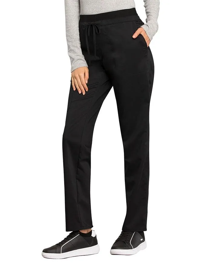 Cherokee Workwear Revolution Women's Mid Rise Tapered Leg Drawstring Pant