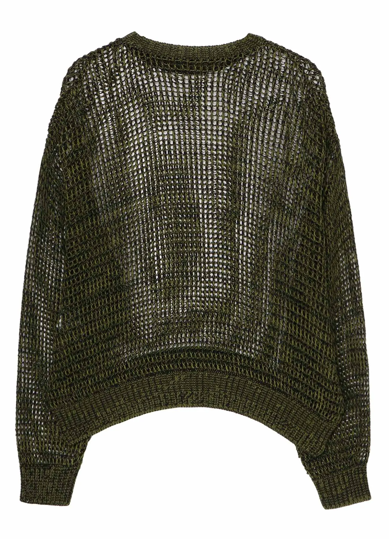 CODE YARN MESH CREW NECK KNIT