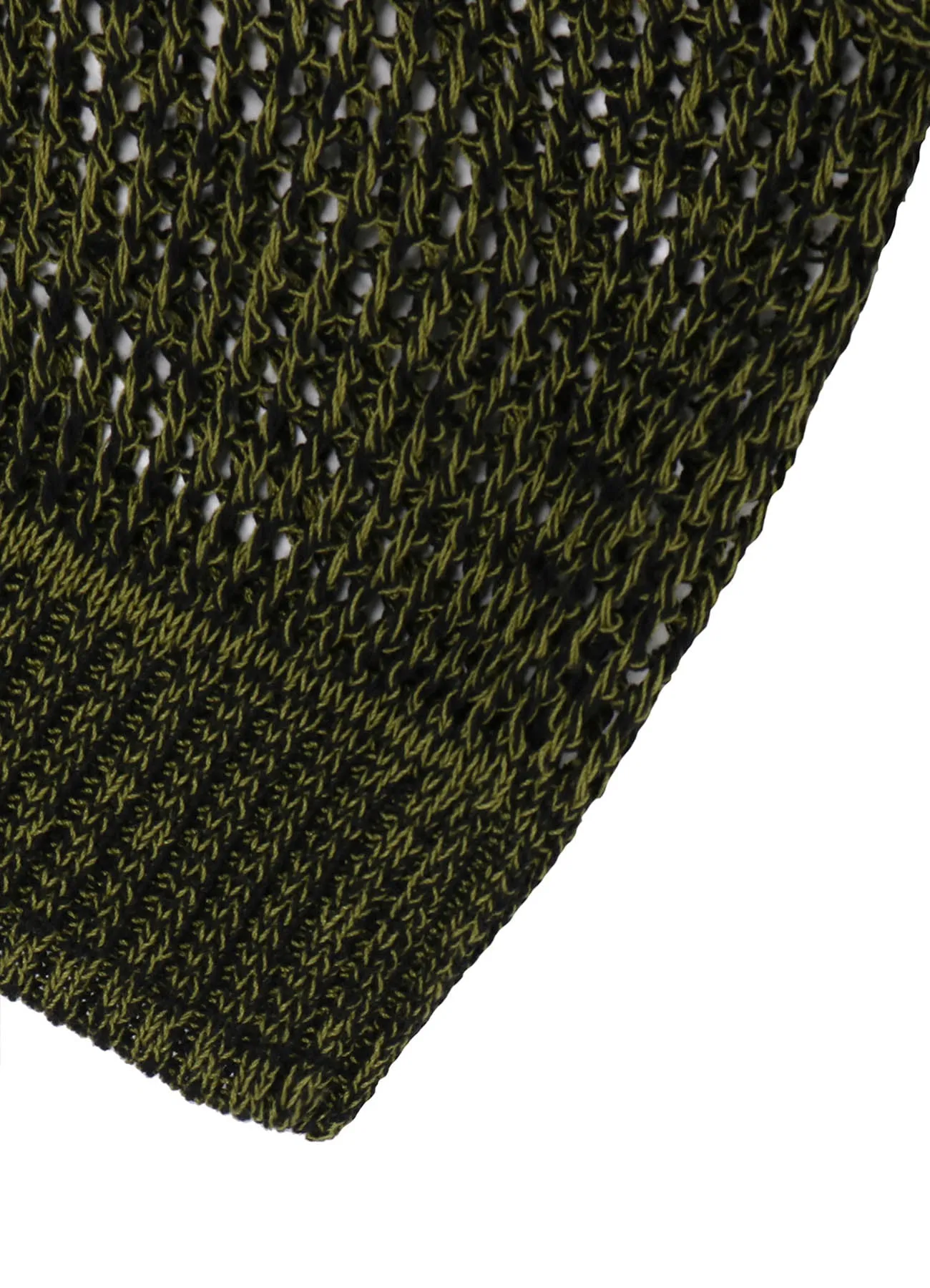 CODE YARN MESH CREW NECK KNIT