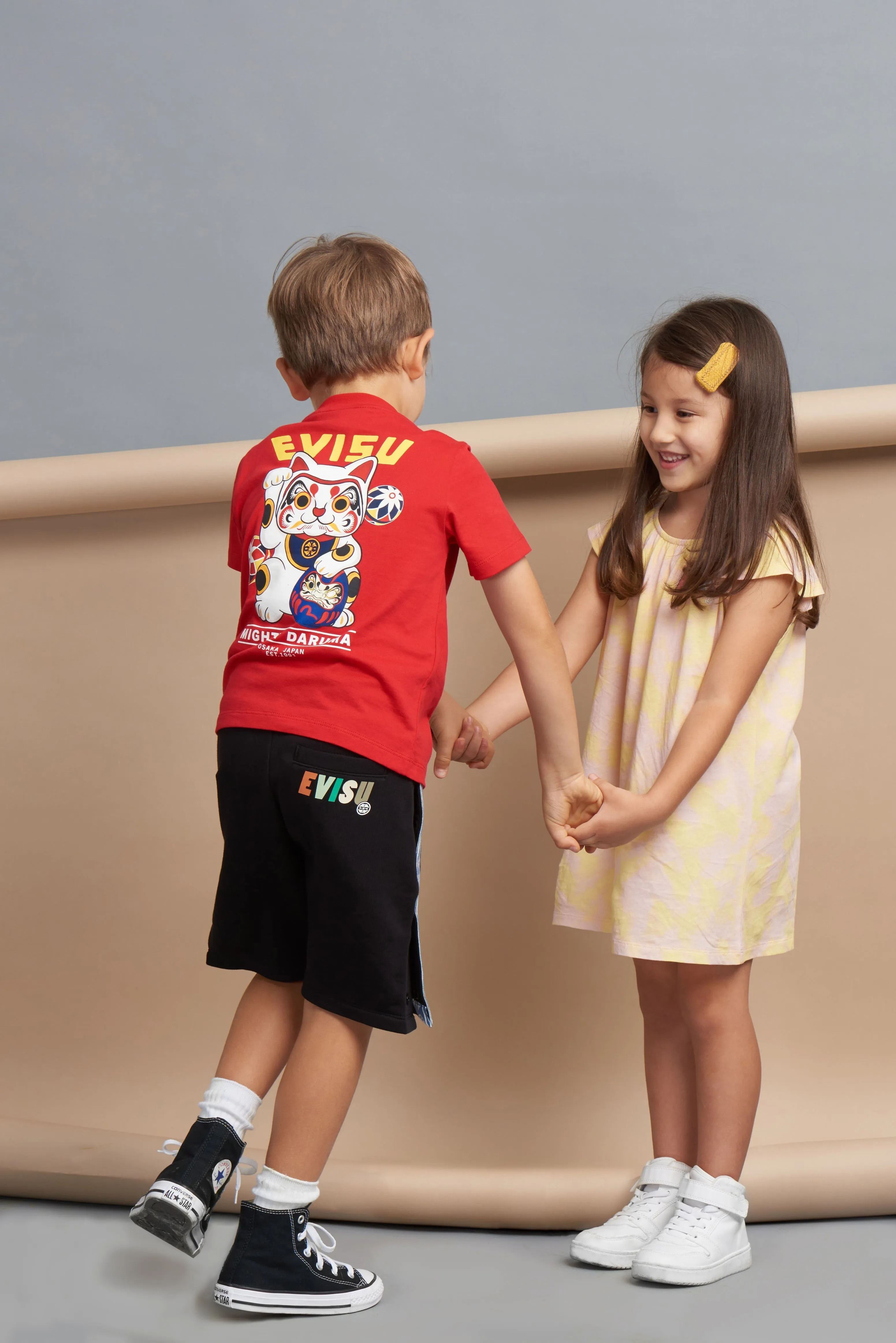 Daruma and Logo Print Dress