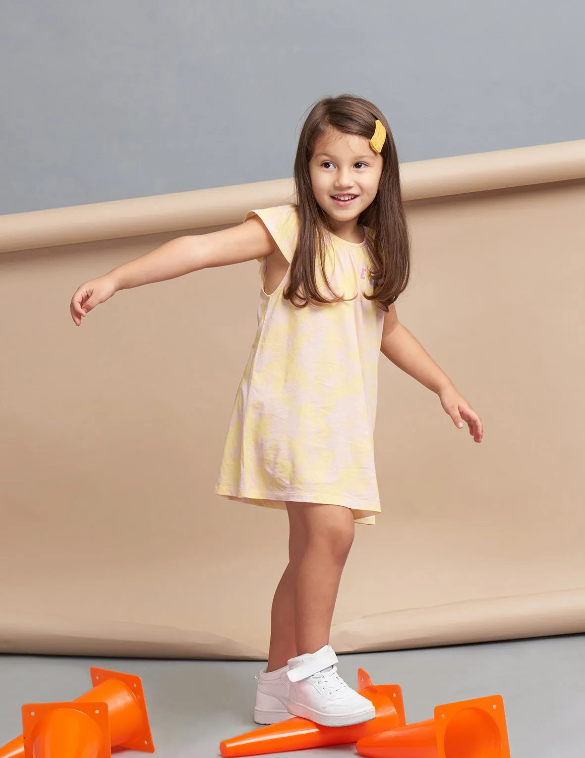 Daruma and Logo Print Dress