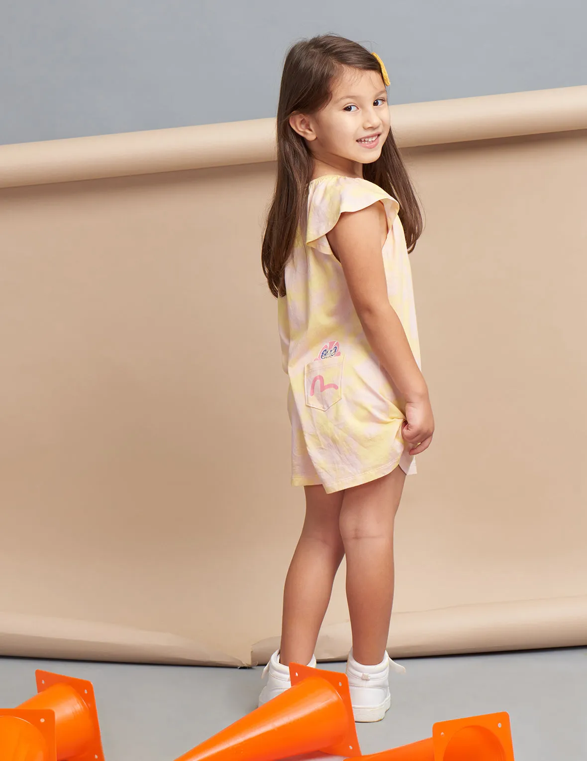 Daruma and Logo Print Dress
