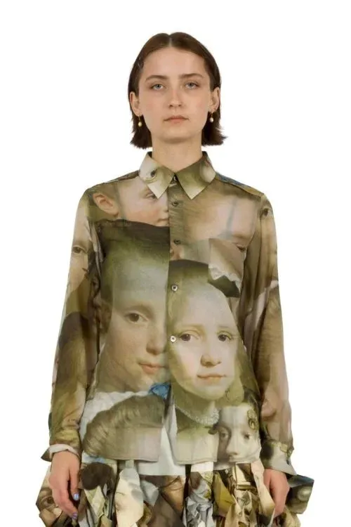 Distorted Faces Blouse