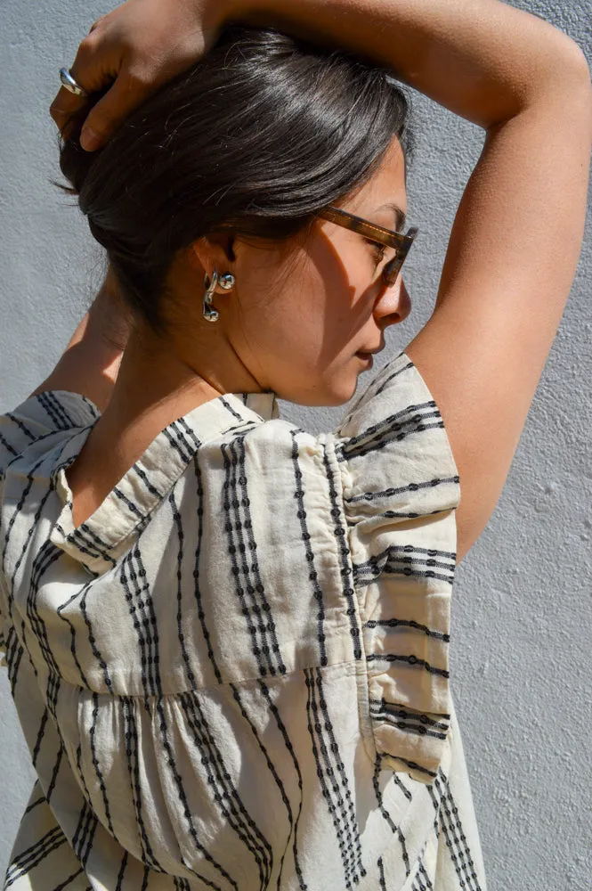 ICHI Josine Shortsleeve Birch Blouse