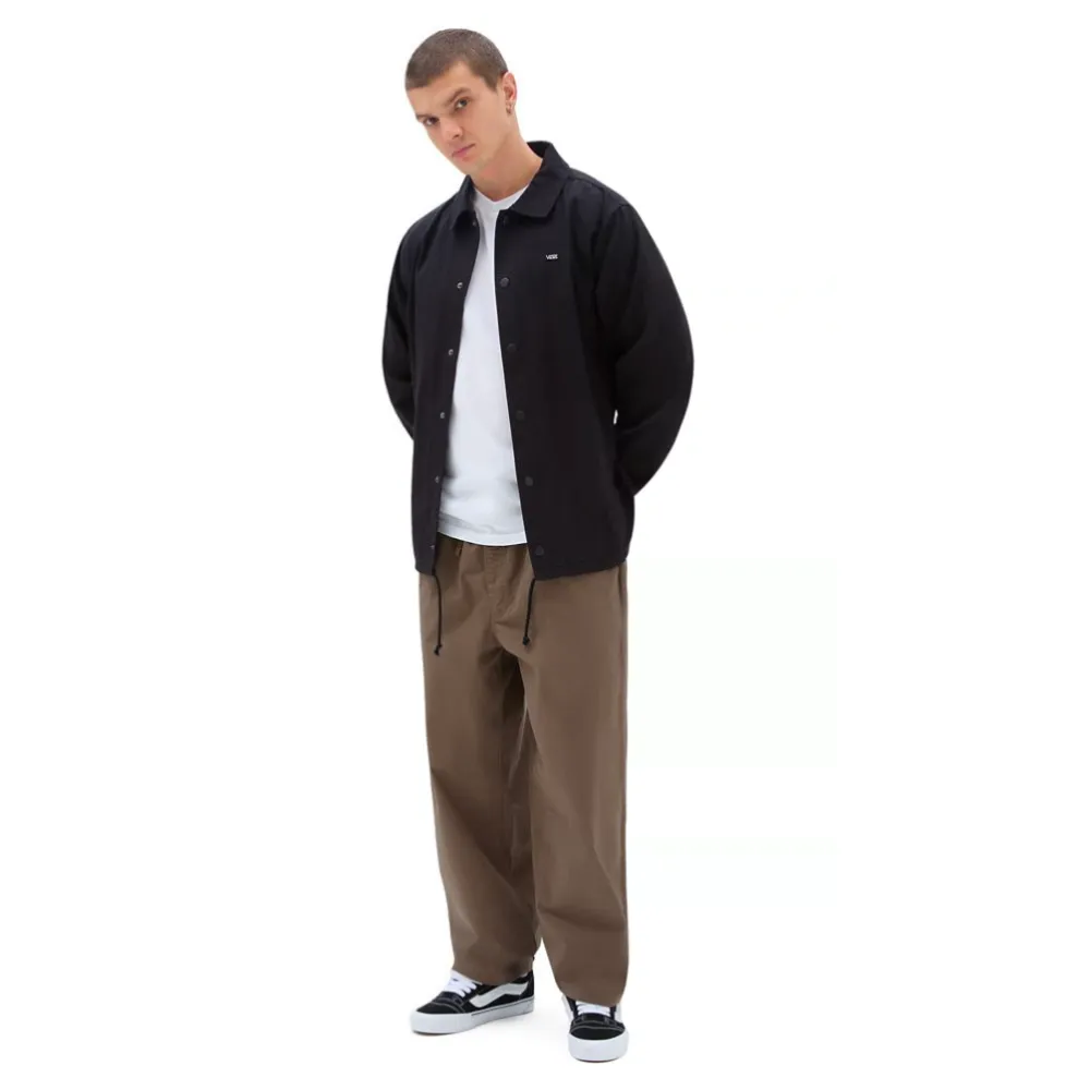Range Baggy Tapered Elastic Waist Pants Brown