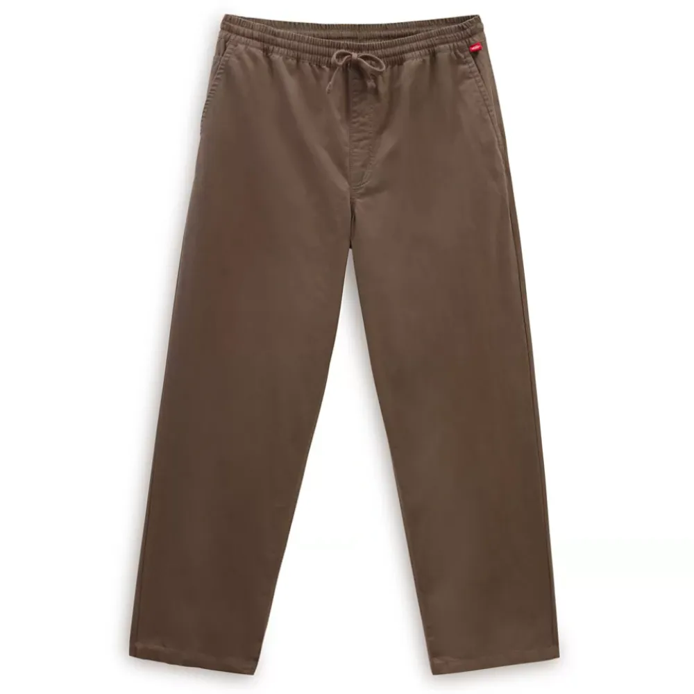 Range Baggy Tapered Elastic Waist Pants Brown
