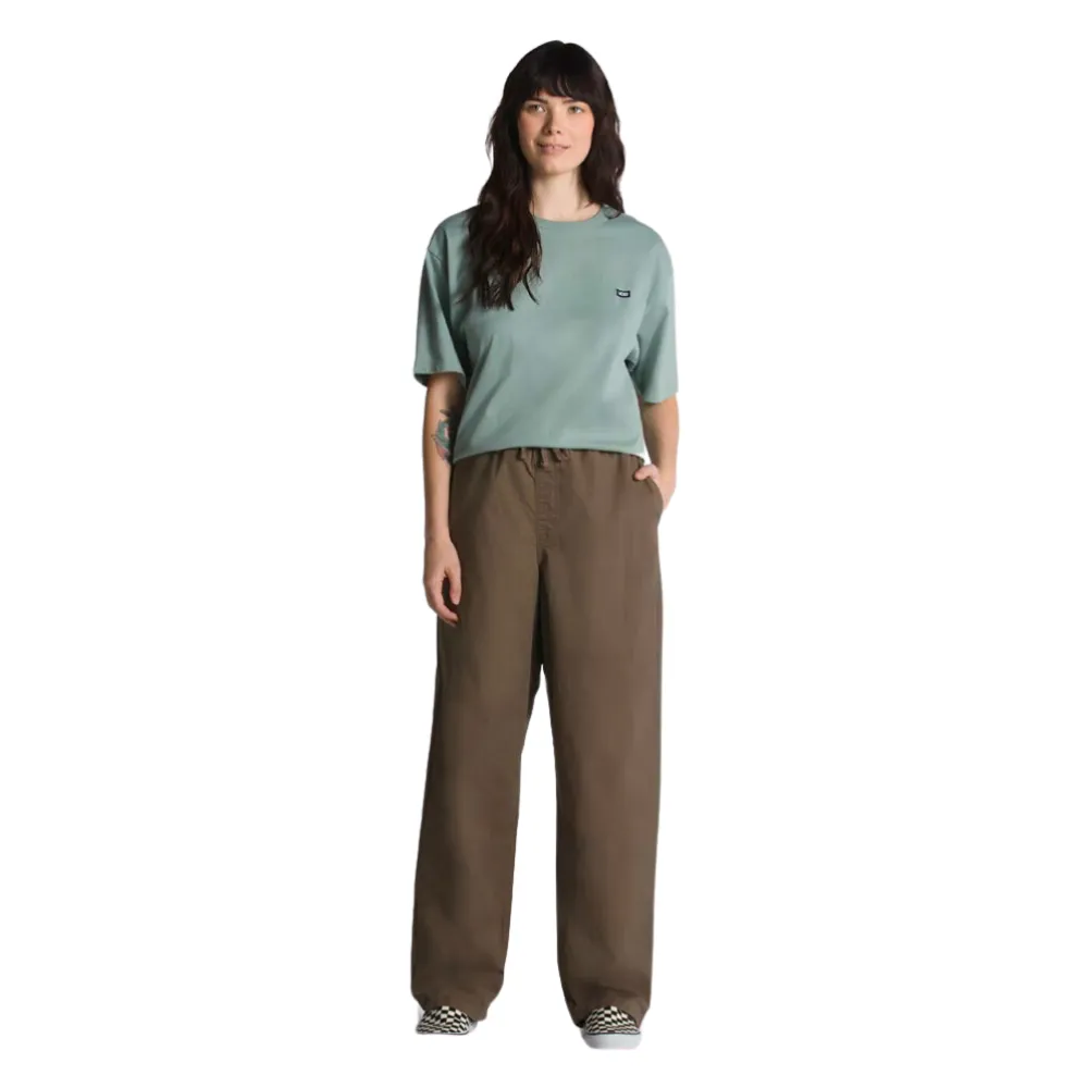 Range Baggy Tapered Elastic Waist Pants Brown