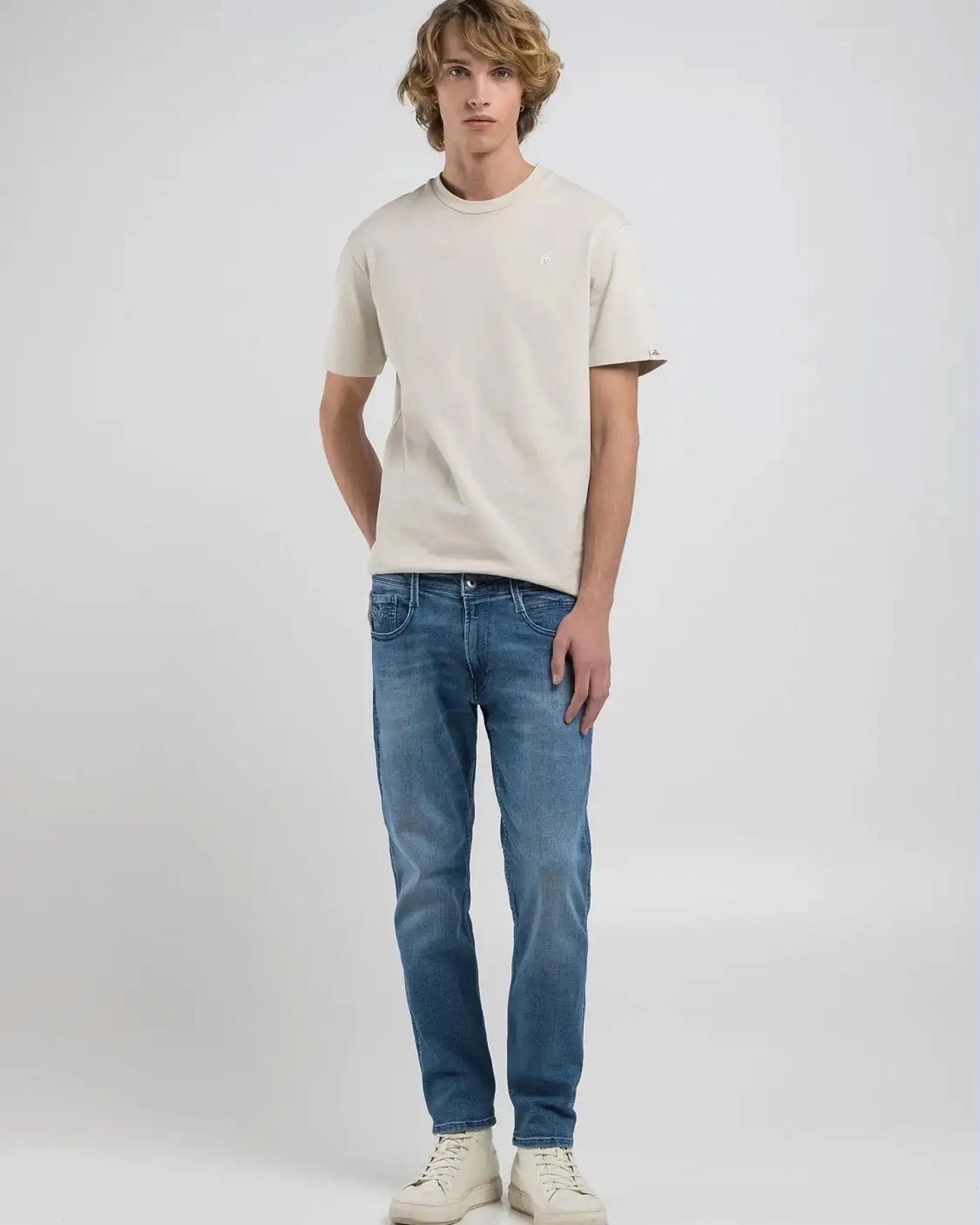 Replay Anbass Slim Fit Mens Jeans - Medium Blue