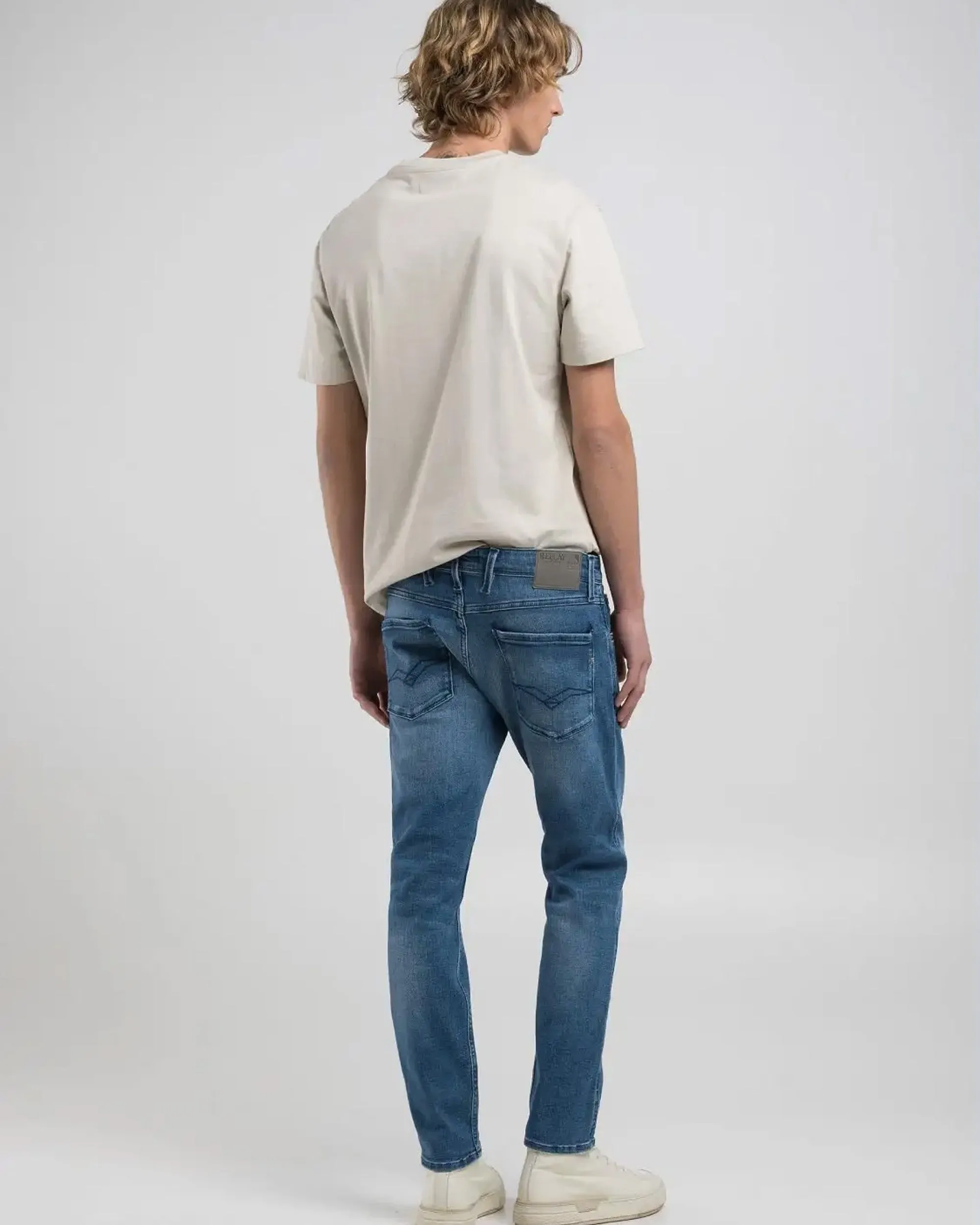Replay Anbass Slim Fit Mens Jeans - Medium Blue