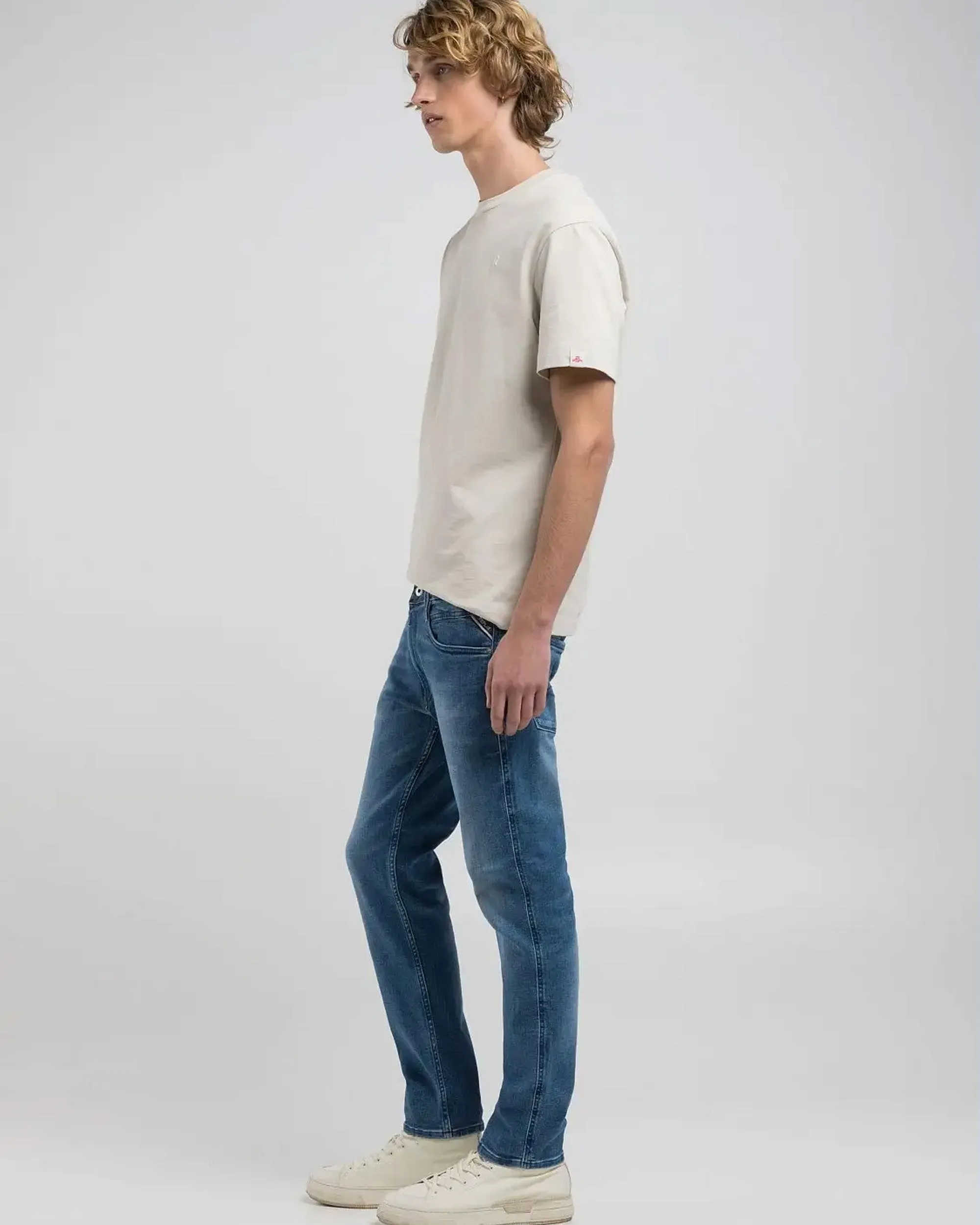 Replay Anbass Slim Fit Mens Jeans - Medium Blue