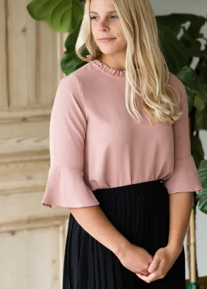 Ruffle Neck Dressy Top - FINAL SALE