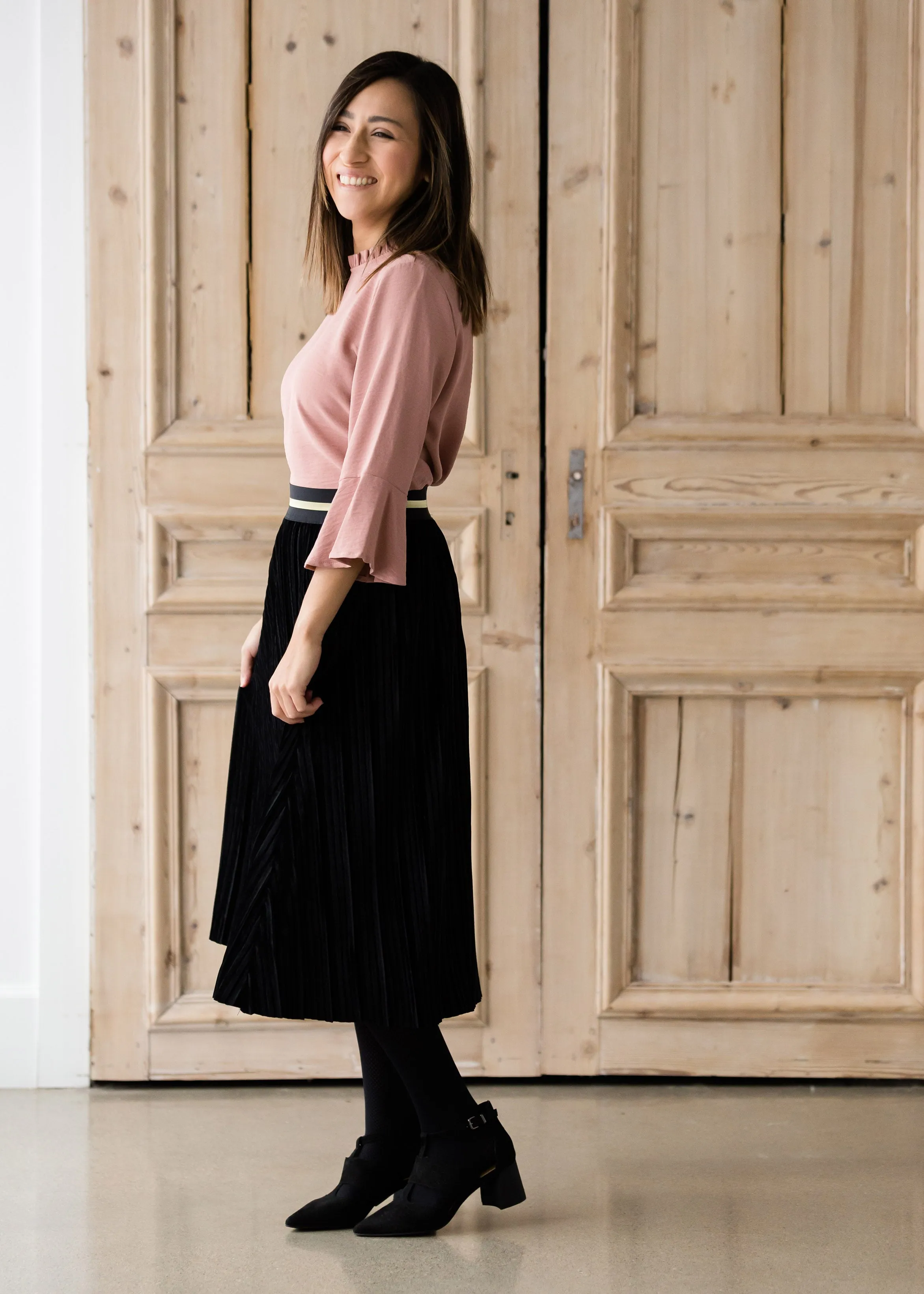 Ruffle Neck Dressy Top - FINAL SALE