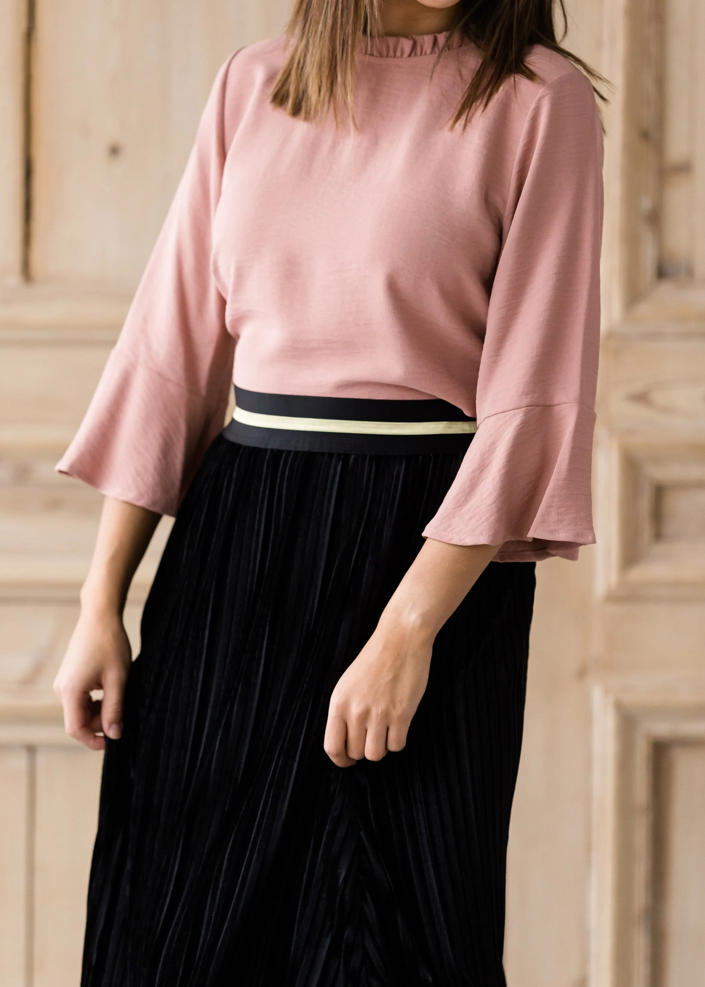 Ruffle Neck Dressy Top - FINAL SALE