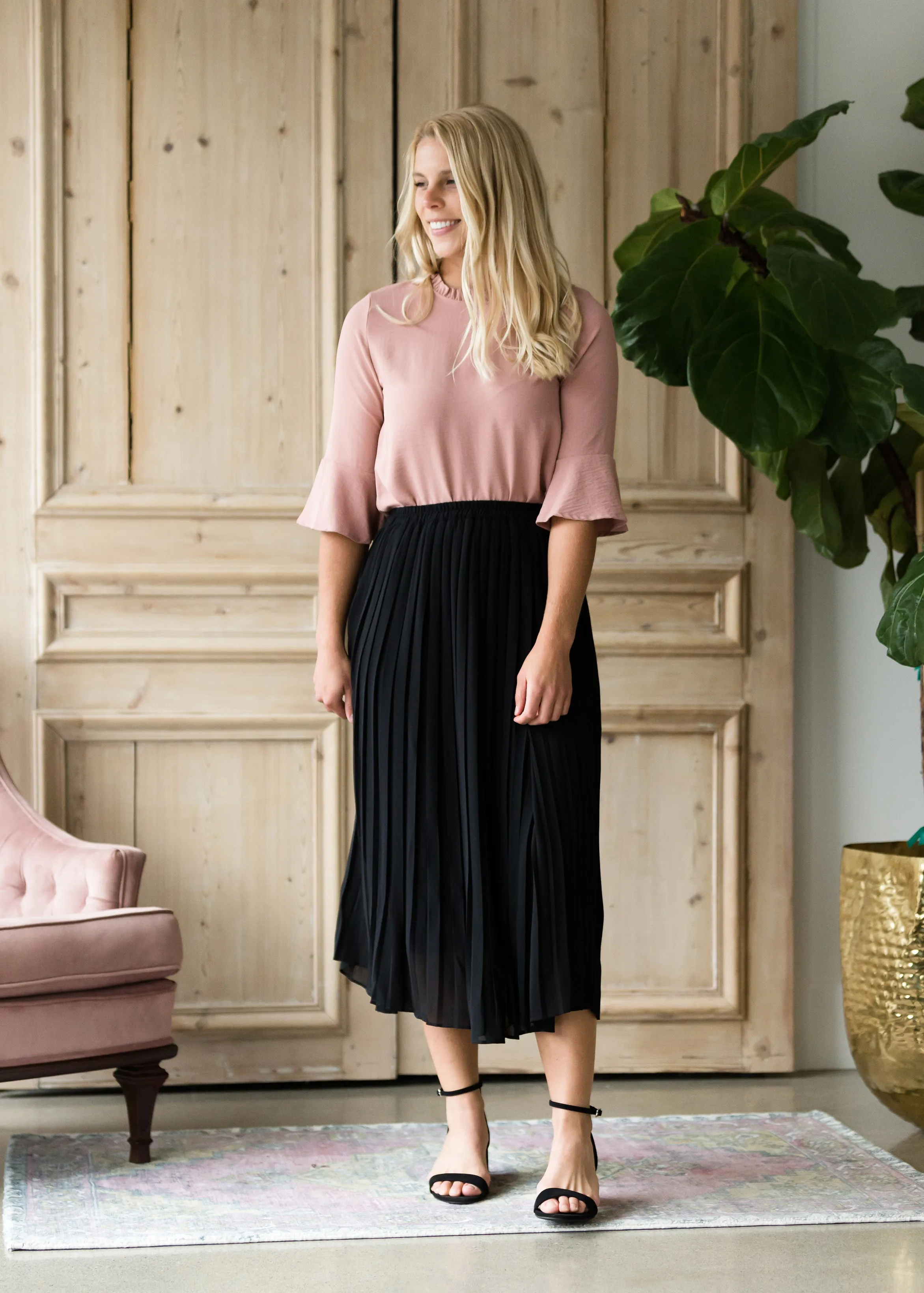 Ruffle Neck Dressy Top - FINAL SALE