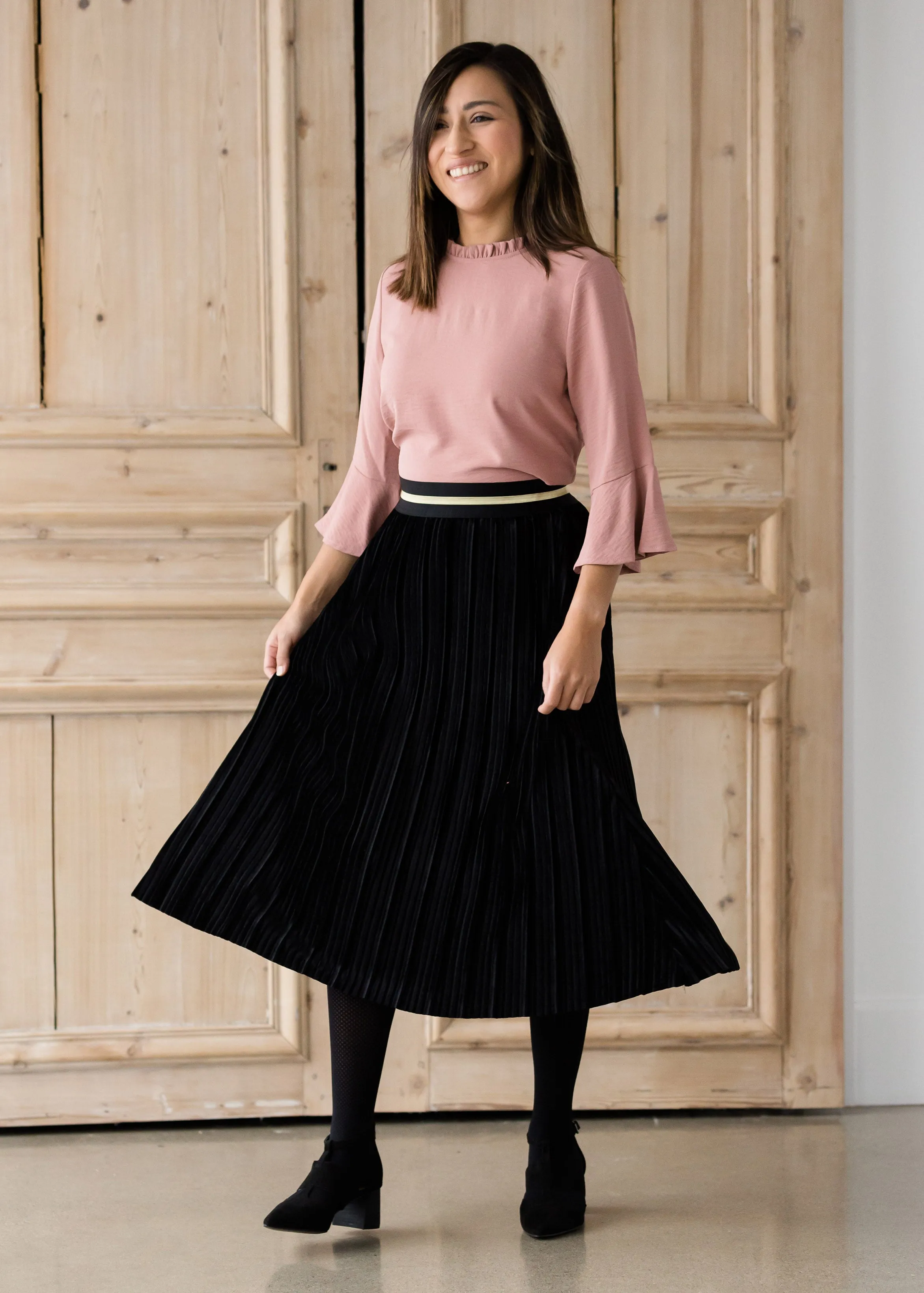 Ruffle Neck Dressy Top - FINAL SALE