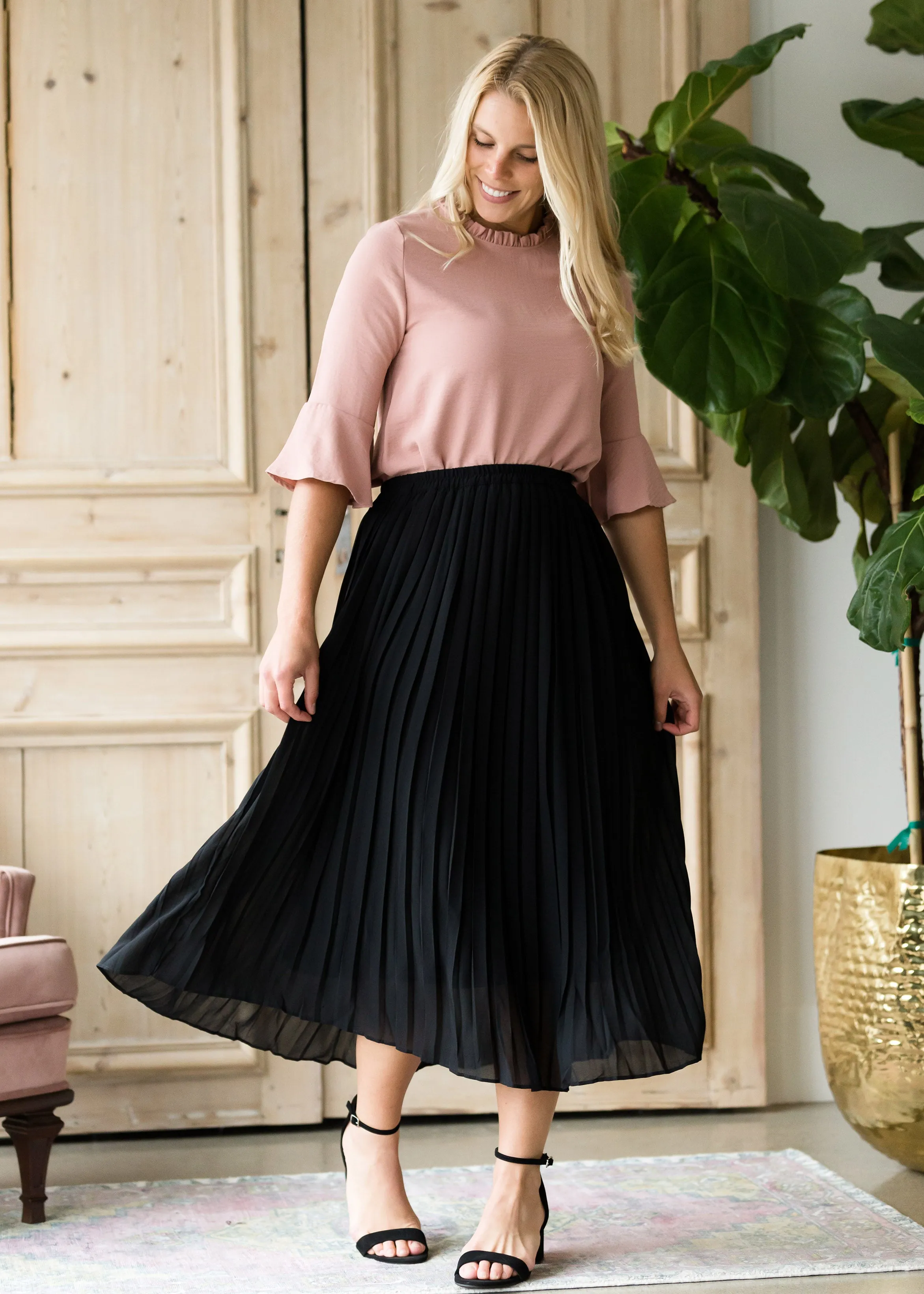 Ruffle Neck Dressy Top - FINAL SALE