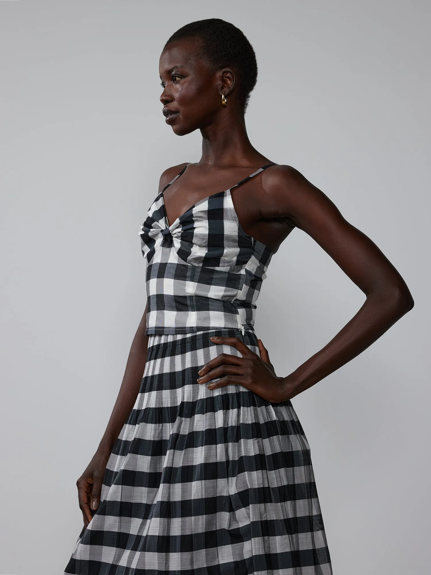 Sleeveless Gingham Top