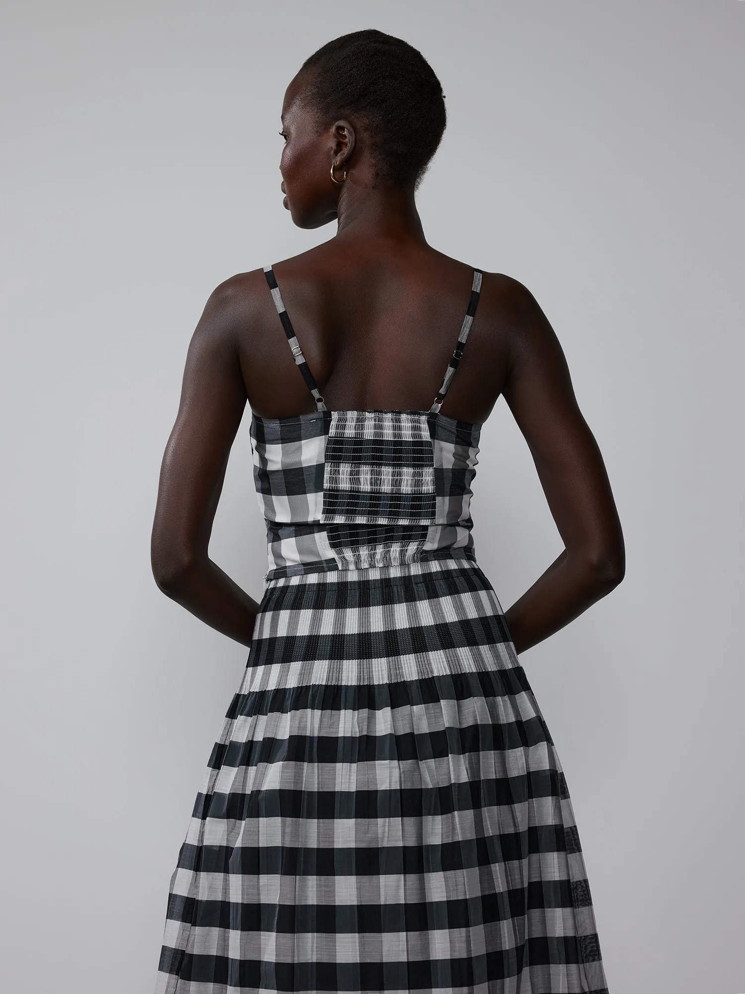 Sleeveless Gingham Top