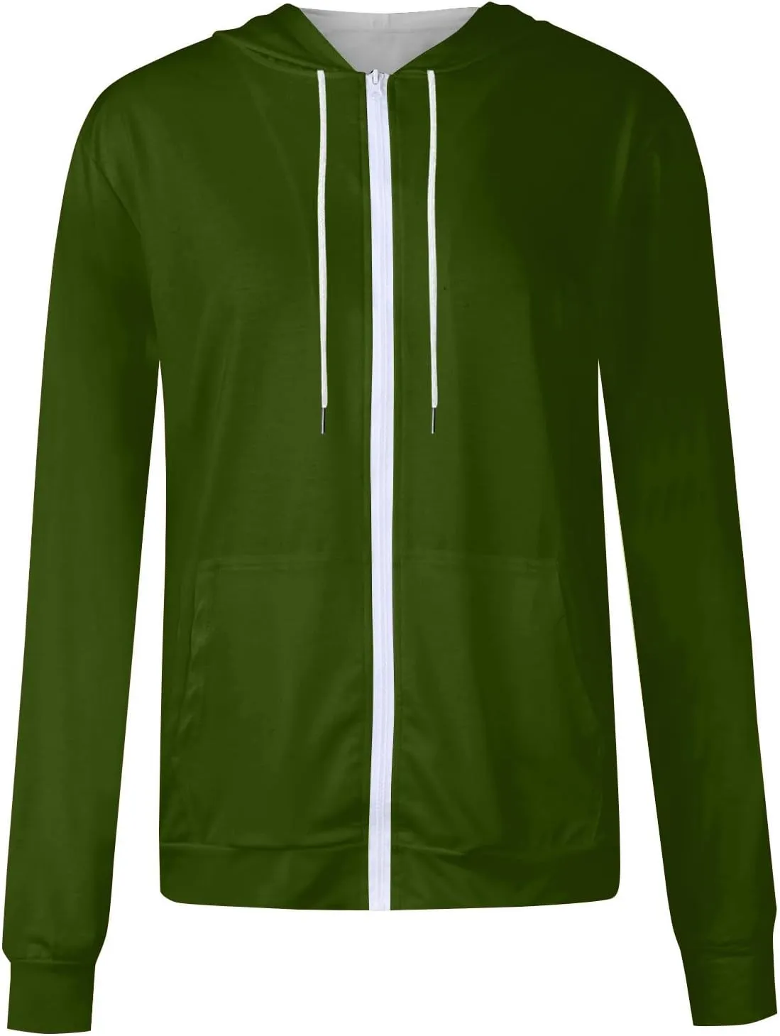 Womens Zip Up Hoodies Casual Oversized Fleece Sweatshirts Long Sleeve Jacket with Pockets 2024 Fall Sweatshirts
